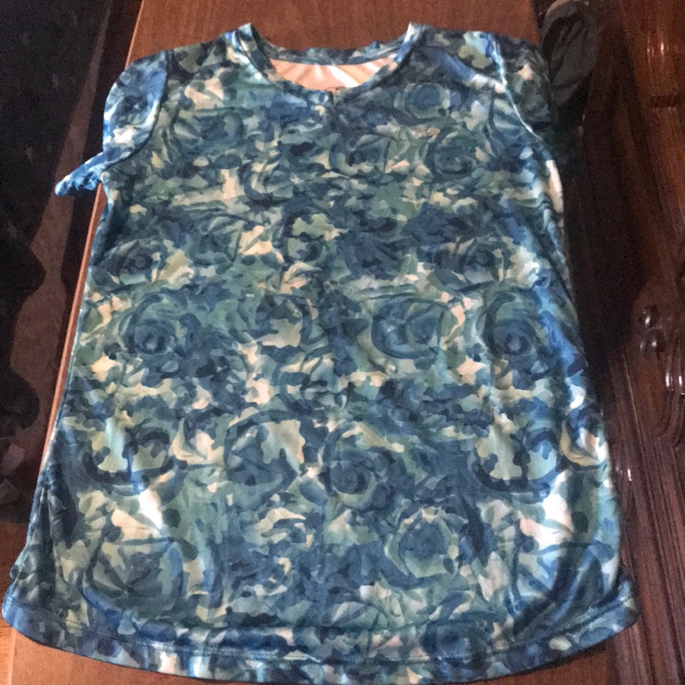 Girls Champion Duodry Teal V-Neck Shirt